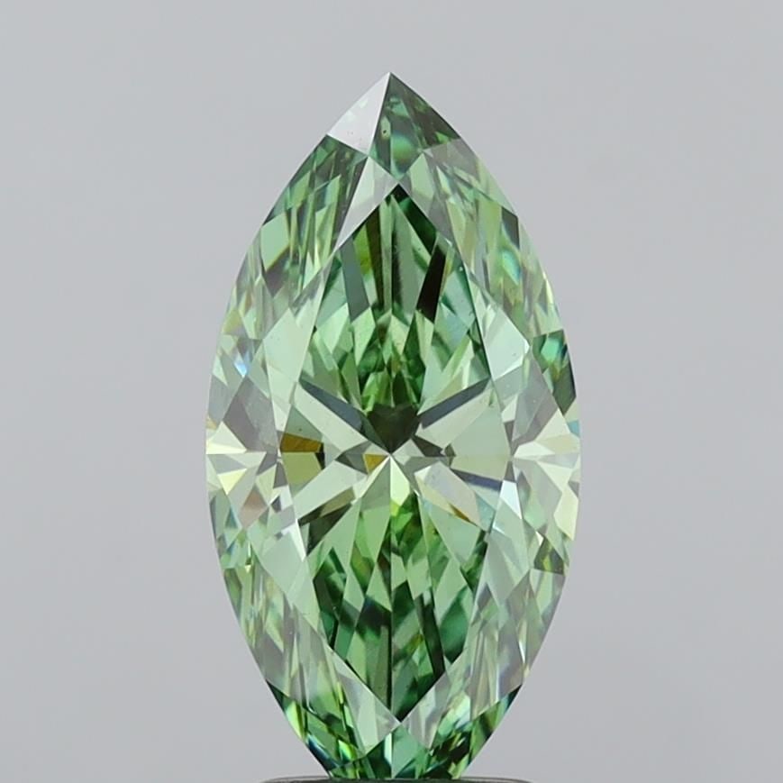Loose Diamond - MARQUISE 2.22ct Fancy Vivid Green VS1: Loose Diamond - MARQUISE 2.22ct Fancy Vivid Green VS1 Source: This is a real non-mined Diamond that has been grown in a lab Shape: MARQUISE Carats: 2.22 Color: Fancy Vivid Green Certification: IGI Vid