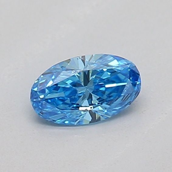 Loose Diamond - OVAL 0.17ct Fancy Vivid Blue SI1: Loose Diamond - OVAL 0.17ct Fancy Vivid Blue SI1 Source: This is a real non-mined Diamond that has been grown in a lab Shape: OVAL Carats: 0.17 Color: Fancy Vivid Blue Certification: IGI The Diamond D