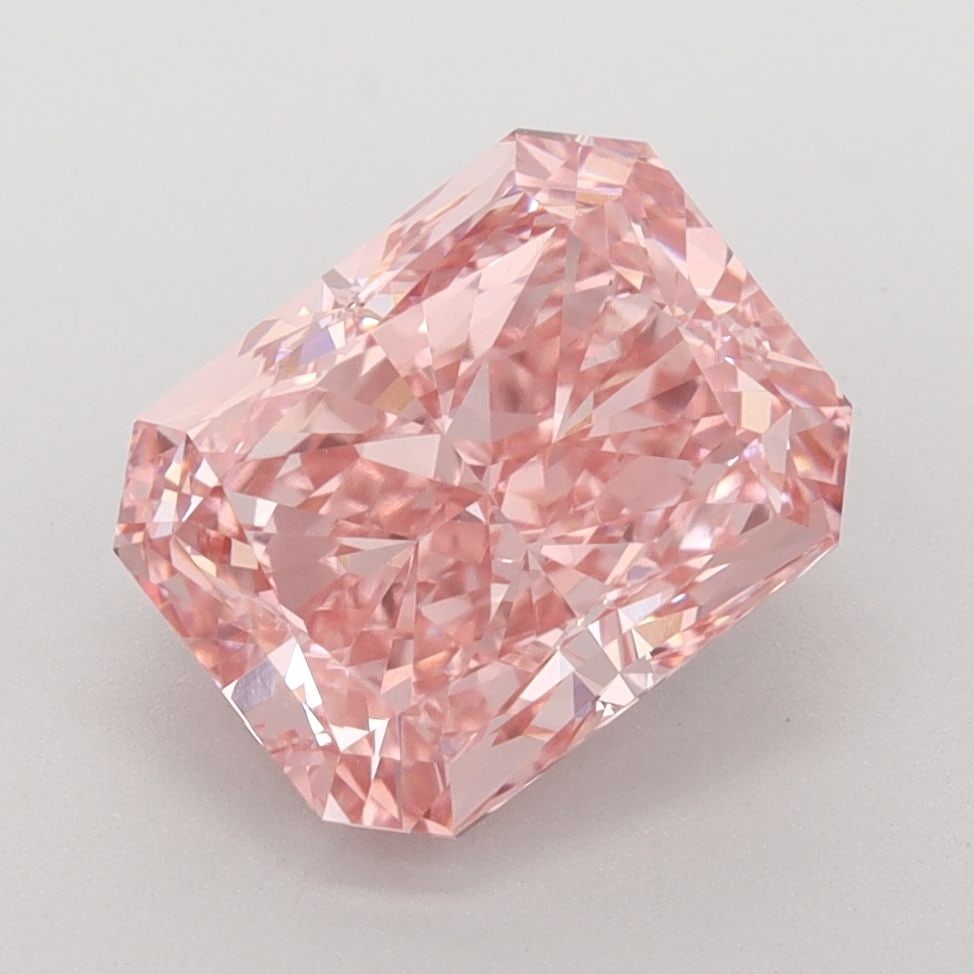 Loose Diamond - RADIANT 3.53ct Fancy Vivid Pink VS1: Loose Diamond - RADIANT 3.53ct Fancy Vivid Pink VS1 Source: This is a real non-mined Diamond that has been grown in a lab Shape: RADIANT Carats: 3.53 Color: Fancy Vivid Pink Certification: IGI Video: