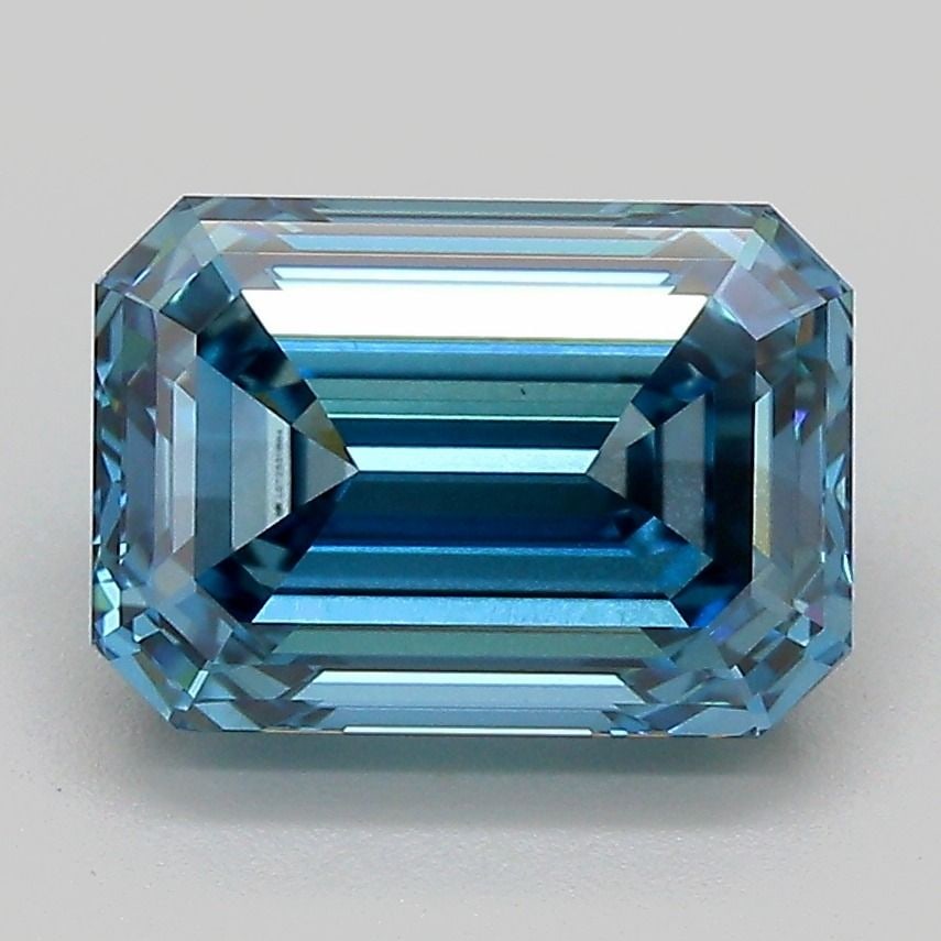 Loose Diamond - EMERALD 3.06ct Fancy Vivid Blue SI1: Loose Diamond - EMERALD 3.06ct Fancy Vivid Blue SI1 Source: This is a real non-mined Diamond that has been grown in a lab Shape: EMERALD Carats: 3.06 Color: Fancy Vivid Blue Certification: IGI Video: