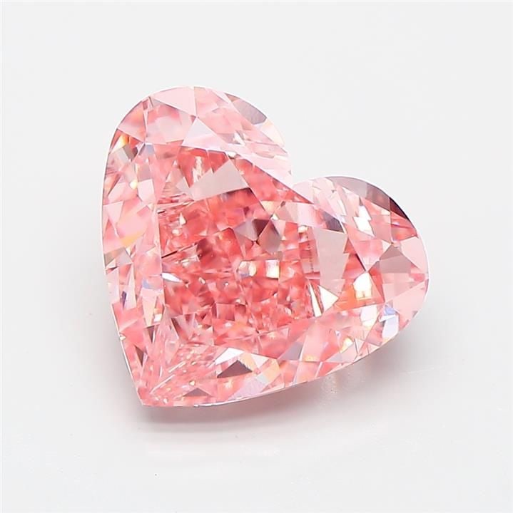Loose Diamond - HEART 4.03ct Fancy Vivid Pink VS1: Loose Diamond - HEART 4.03ct Fancy Vivid Pink VS1 Source: This is a real non-mined Diamond that has been grown in a lab Shape: HEART Carats: 4.03 Color: Fancy Vivid Pink Certification: IGI Video: