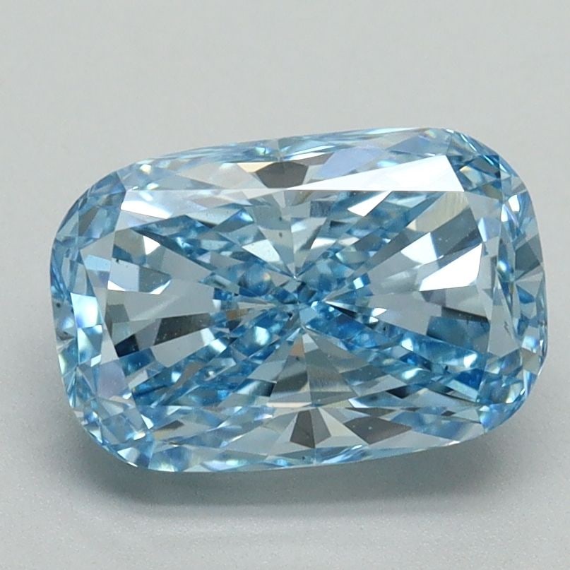 Loose Diamond - CUSHION BRILLIANT 2.0ct Fancy Vivid Blue VS2: Loose Diamond - CUSHION BRILLIANT 2.0ct Fancy Vivid Blue VS2 Source: This is a real non-mined Diamond that has been grown in a lab Shape: CUSHION BRILLIANT Carats: 2.0 Color: Fancy Vivid Blue
