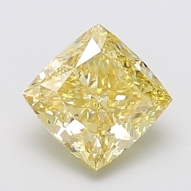 Loose Diamond - CUSHION MODIFIED 3.07ct Fancy Yellow VVS2: Loose Diamond - CUSHION MODIFIED 3.07ct Fancy Yellow VVS2 Source: This is a real non-mined Diamond that has been grown in a lab Shape: CUSHION MODIFIED Carats: 3.07 Color: Fancy Yellow Certification: 