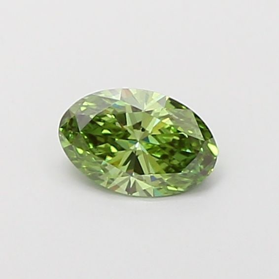 Loose Diamond - OVAL 0.59ct Fancy Vivid Green VVS2: Loose Diamond - OVAL 0.59ct Fancy Vivid Green VVS2 Source: This is a real non-mined Diamond that has been grown in a lab Shape: OVAL Carats: 0.59 Color: Fancy Vivid Green Certification: IGI Video: