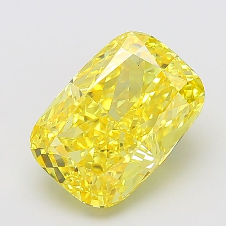 Loose Diamond - CUSHION MODIFIED 5.03ct Fancy Vivid Yellow VS2: Loose Diamond - CUSHION MODIFIED 5.03ct Fancy Vivid Yellow VS2 Source: This is a real non-mined Diamond that has been grown in a lab Shape: CUSHION MODIFIED Carats: 5.03 Color: Fancy Vivid Yellow Cert