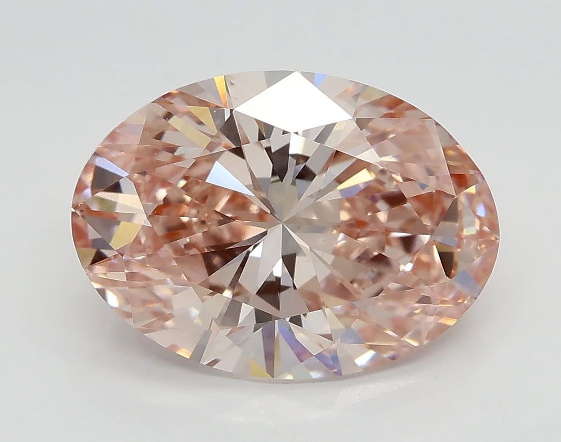 Loose Diamond - OVAL 3.2ct Fancy Brownish Pink VVS2: Loose Diamond - OVAL 3.2ct Fancy Brownish Pink VVS2 Source: This is a real non-mined Diamond that has been grown in a lab Shape: OVAL Carats: 3.2 Color: Fancy Brownish Pink Certification: IGI Video: