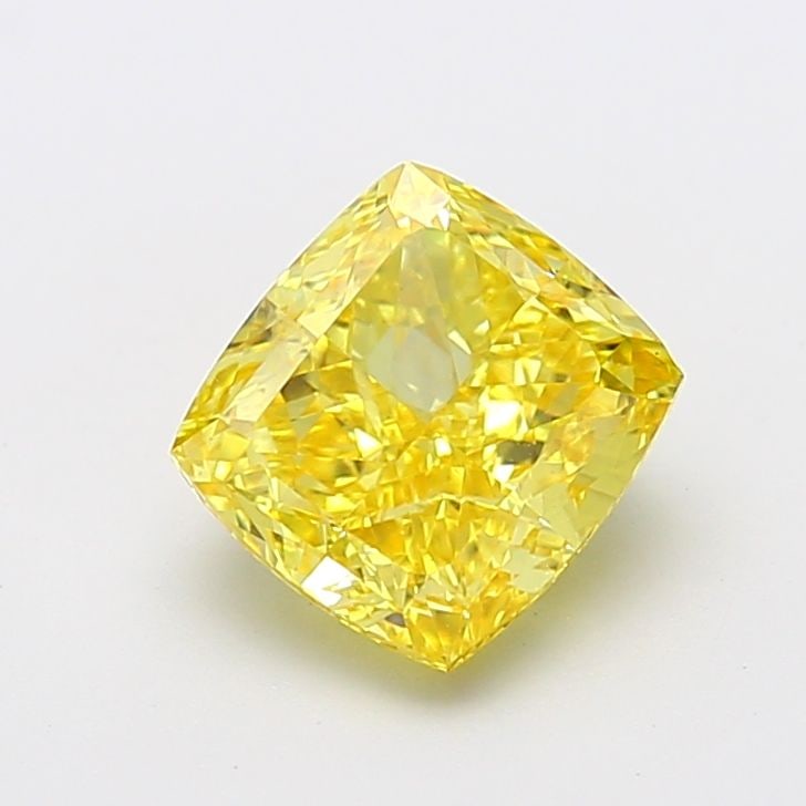 Loose Diamond - CUSHION MODIFIED 3.01ct Fancy Vivid Yellow VS1: Loose Diamond - CUSHION MODIFIED 3.01ct Fancy Vivid Yellow VS1 Source: This is a real non-mined Diamond that has been grown in a lab Shape: CUSHION MODIFIED Carats: 3.01 Color: Fancy Vivid Yellow Cert