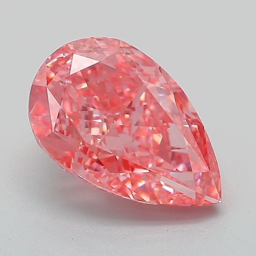 Loose Diamond - PEAR 2.66ct Fancy Vivid Pink VVS2: Loose Diamond - PEAR 2.66ct Fancy Vivid Pink VVS2 Source: This is a real non-mined Diamond that has been grown in a lab Shape: PEAR Carats: 2.66 Color: Fancy Vivid Pink Certification: IGI Video: