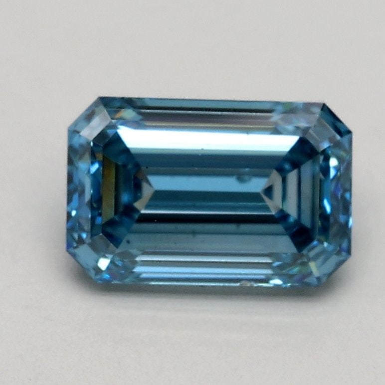 Loose Diamond - EMERALD 0.96ct Fancy Intense Blue VS2: Loose Diamond - EMERALD 0.96ct Fancy Intense Blue VS2 Source: This is a real non-mined Diamond that has been grown in a lab Shape: EMERALD Carats: 0.96 Color: Fancy Intense Blue Certification: IGI Vid
