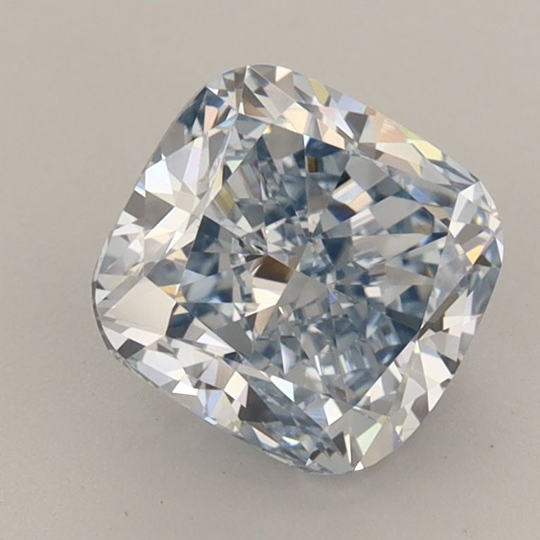 Loose Diamond - CUSHION MODIFIED 2.11ct Fancy Light Blue VS1: Loose Diamond - CUSHION MODIFIED 2.11ct Fancy Light Blue VS1 Source: This is a real non-mined Diamond that has been grown in a lab Shape: CUSHION MODIFIED Carats: 2.11 Color: Fancy Light Blue Certific