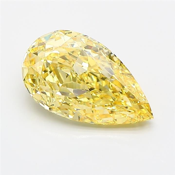 Loose Diamond - PEAR 2.03ct Fancy Intense Yellow VS1: Loose Diamond - PEAR 2.03ct Fancy Intense Yellow VS1 Source: This is a real non-mined Diamond that has been grown in a lab Shape: PEAR Carats: 2.03 Color: Fancy Intense Yellow Certification: IGI