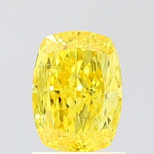 Loose Diamond - CUSHION MODIFIED 1.01ct Fancy Vivid Yellow VS2: Loose Diamond - CUSHION MODIFIED 1.01ct Fancy Vivid Yellow VS2 Source: This is a real non-mined Diamond that has been grown in a lab Shape: CUSHION MODIFIED Carats: 1.01 Color: Fancy Vivid Yellow Cert