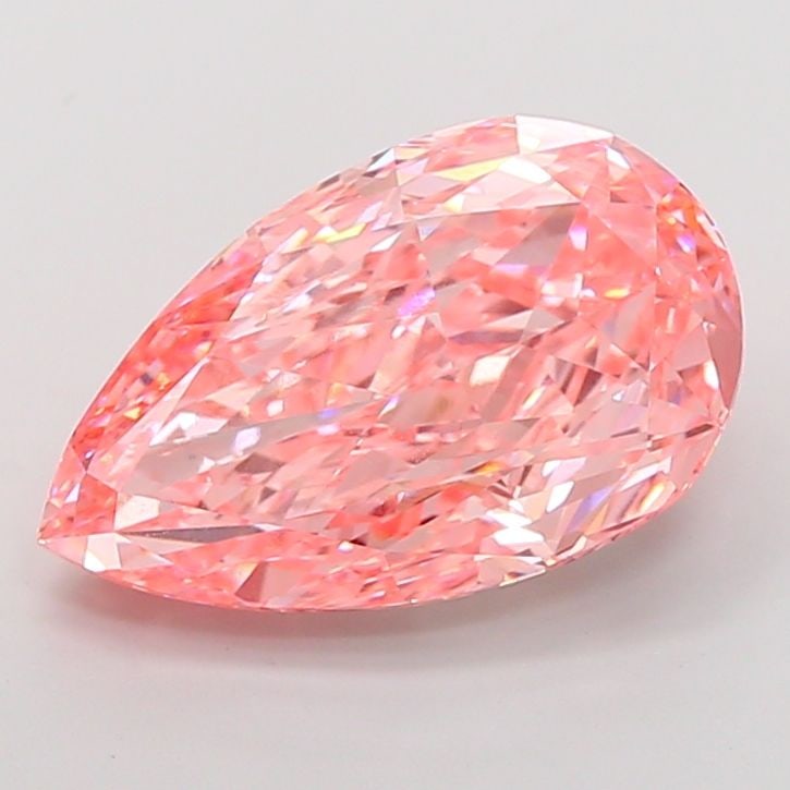 Loose Diamond - PEAR 10.06ct Fancy Vivid Pink VVS2: Loose Diamond - PEAR 10.06ct Fancy Vivid Pink VVS2 Source: This is a real non-mined Diamond that has been grown in a lab Shape: PEAR Carats: 10.06 Color: Fancy Vivid Pink Certification: IGI Video: