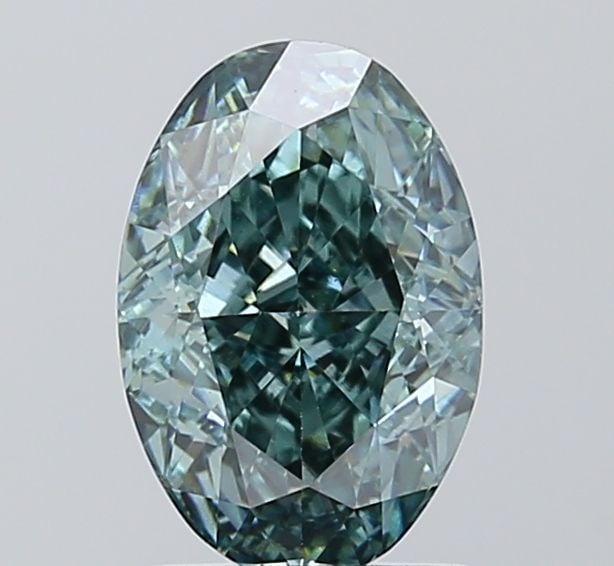 Loose Diamond - OVAL 1.91ct Fancy Vivid Blueish Green VS1: Loose Diamond - OVAL 1.91ct Fancy Vivid Blueish Green VS1 Source: This is a real non-mined Diamond that has been grown in a lab Shape: OVAL Carats: 1.91 Color: Fancy Vivid Blueish Green Certification: