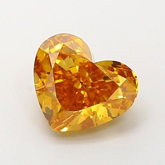 Loose Diamond - HEART 2.38ct Fancy Vivid Brownish Yellow VS1: Loose Diamond - HEART 2.38ct Fancy Vivid Brownish Yellow VS1 Source: This is a real non-mined Diamond that has been grown in a lab Shape: HEART Carats: 2.38 Color: Fancy Vivid Brownish Yellow Certific
