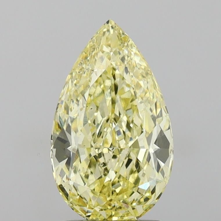 Loose Diamond - PEAR 2.01ct Fancy Yellow VS2: Loose Diamond - PEAR 2.01ct Fancy Yellow VS2 Source: This is a real non-mined Diamond that has been grown in a lab Shape: PEAR Carats: 2.01 Color: Fancy Yellow Certification: IGI Video: