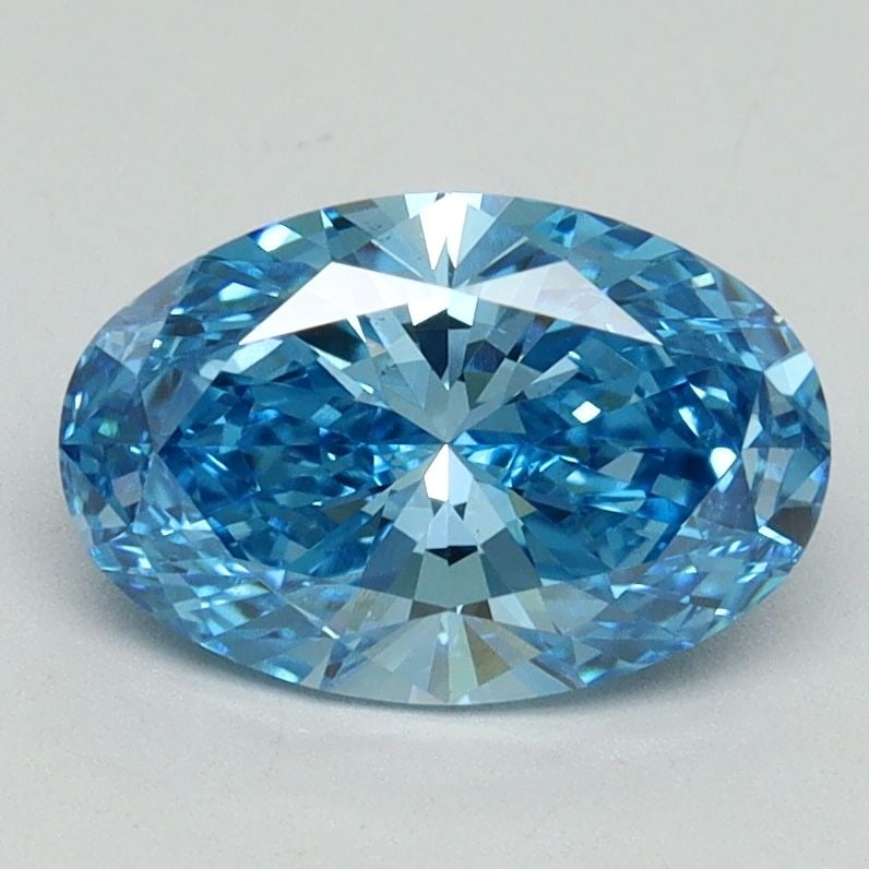 Loose Diamond - OVAL 1.51ct Fancy Vivid Blue VS2: Loose Diamond - OVAL 1.51ct Fancy Vivid Blue VS2 Source: This is a real non-mined Diamond that has been grown in a lab Shape: OVAL Carats: 1.51 Color: Fancy Vivid Blue Certification: IGI Video: