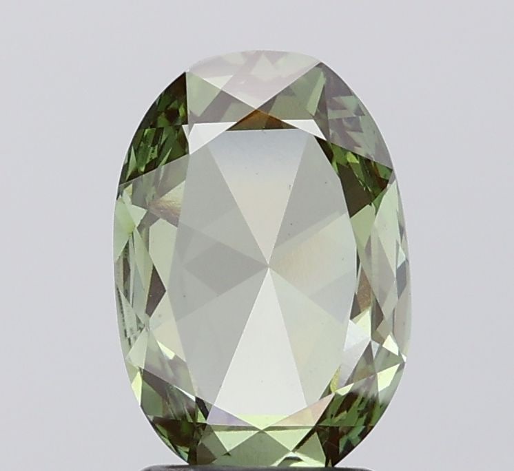 Loose Diamond - OVAL 1.34ct Fancy Vivid Green VS1: Loose Diamond - OVAL 1.34ct Fancy Vivid Green VS1 Source: This is a real non-mined Diamond that has been grown in a lab Shape: OVAL Carats: 1.34 Color: Fancy Vivid Green Certification: IGI Video: