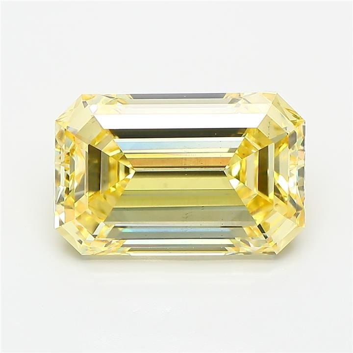 Loose Diamond - EMERALD 5.0ct Fancy Intense Yellow VS2: Loose Diamond - EMERALD 5.0ct Fancy Intense Yellow VS2 Source: This is a real non-mined Diamond that has been grown in a lab Shape: EMERALD Carats: 5.0 Color: Fancy Intense Yellow Certification: IGI V