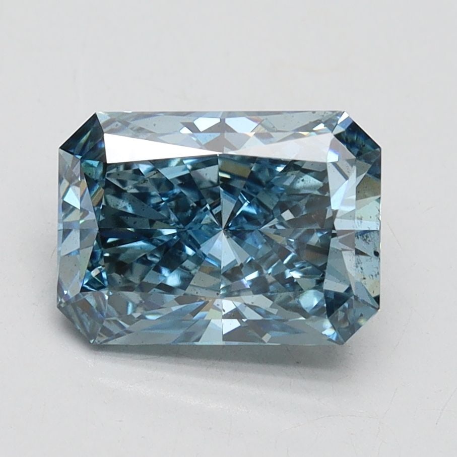 Loose Diamond - RADIANT 1.93ct Fancy Vivid Blue SI1: Loose Diamond - RADIANT 1.93ct Fancy Vivid Blue SI1 Source: This is a real non-mined Diamond that has been grown in a lab Shape: RADIANT Carats: 1.93 Color: Fancy Vivid Blue Certification: IGI Video: