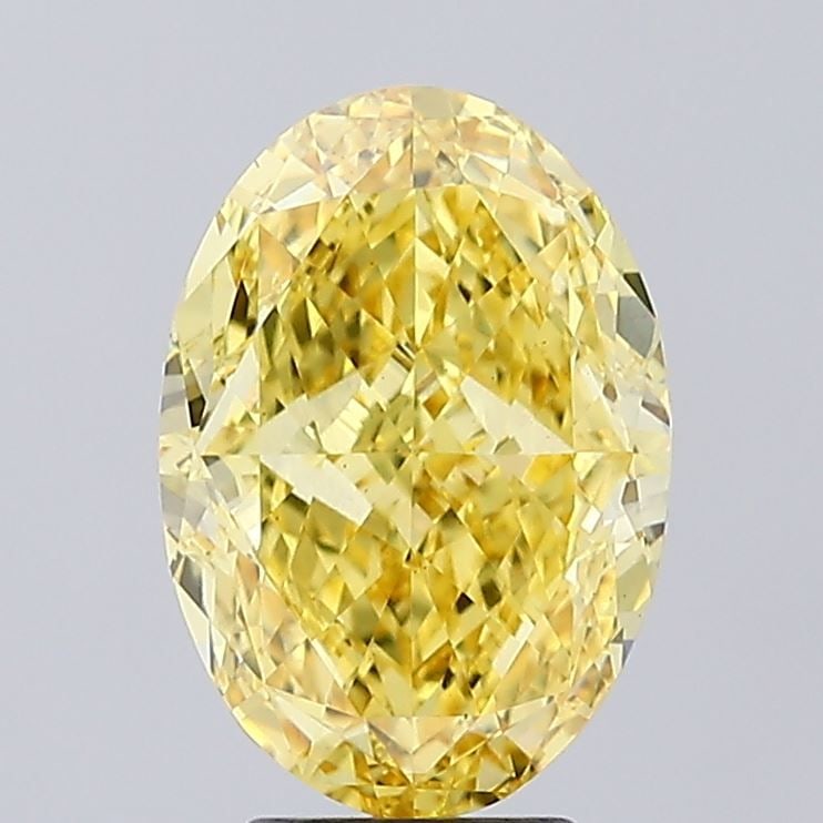 Loose Diamond - OVAL 4.71ct Fancy Vivid Yellow VS1: Loose Diamond - OVAL 4.71ct Fancy Vivid Yellow VS1 Source: This is a real non-mined Diamond that has been grown in a lab Shape: OVAL Carats: 4.71 Color: Fancy Vivid Yellow Certification: IGI Video: