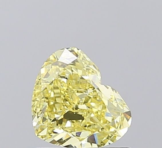 Loose Diamond - HEART 1.0ct Fancy Intense Yellow VS1: Loose Diamond - HEART 1.0ct Fancy Intense Yellow VS1 Source: This is a real non-mined Diamond that has been grown in a lab Shape: HEART Carats: 1.0 Color: Fancy Intense Yellow Certification: IGI Video