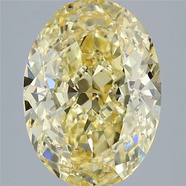 Loose Diamond - OVAL 5.09ct Fancy Intense Yellow VS2: Loose Diamond - OVAL 5.09ct Fancy Intense Yellow VS2 Source: This is a real non-mined Diamond that has been grown in a lab Shape: OVAL Carats: 5.09 Color: Fancy Intense Yellow Certification: IGI Video