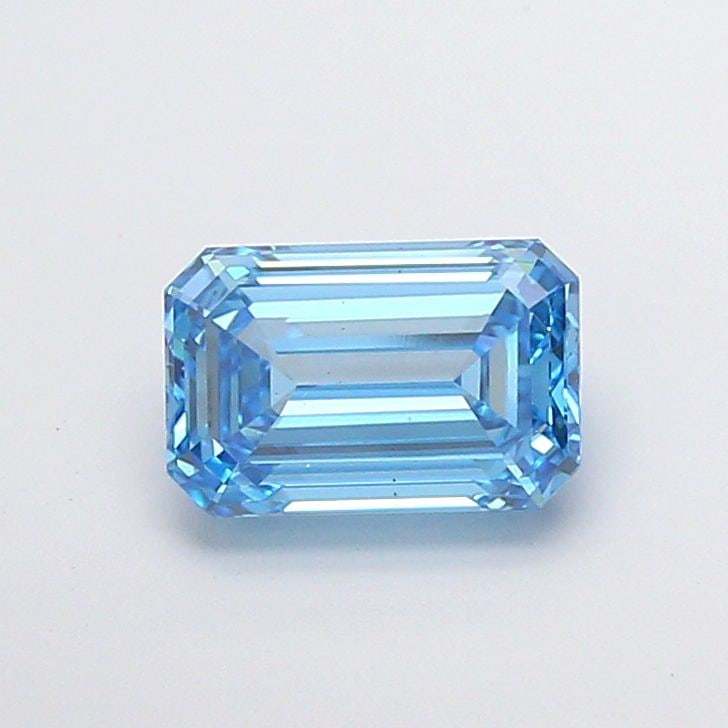 Loose Diamond - EMERALD 2.51ct Fancy Vivid Blue VS2: Loose Diamond - EMERALD 2.51ct Fancy Vivid Blue VS2 Source: This is a real non-mined Diamond that has been grown in a lab Shape: EMERALD Carats: 2.51 Color: Fancy Vivid Blue Certification: IGI Video: