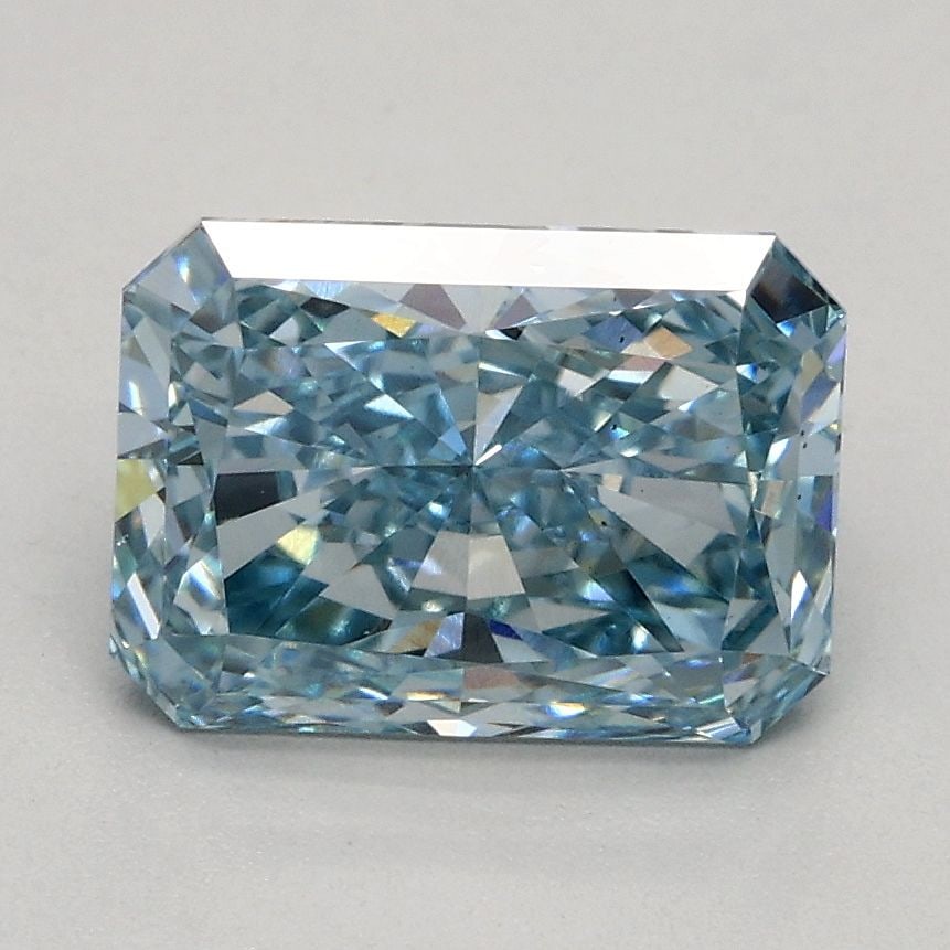 Loose Diamond - RADIANT 1.61ct Fancy Vivid Blue VS2: Loose Diamond - RADIANT 1.61ct Fancy Vivid Blue VS2 Source: This is a real non-mined Diamond that has been grown in a lab Shape: RADIANT Carats: 1.61 Color: Fancy Vivid Blue Certification: IGI Video: