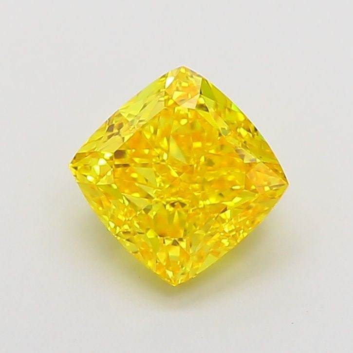 Loose Diamond - CUSHION MODIFIED 1.92ct Fancy Vivid Yellow VVS2: Loose Diamond - CUSHION MODIFIED 1.92ct Fancy Vivid Yellow VVS2 Source: This is a real non-mined Diamond that has been grown in a lab Shape: CUSHION MODIFIED Carats: 1.92 Color: Fancy Vivid Yellow Cer