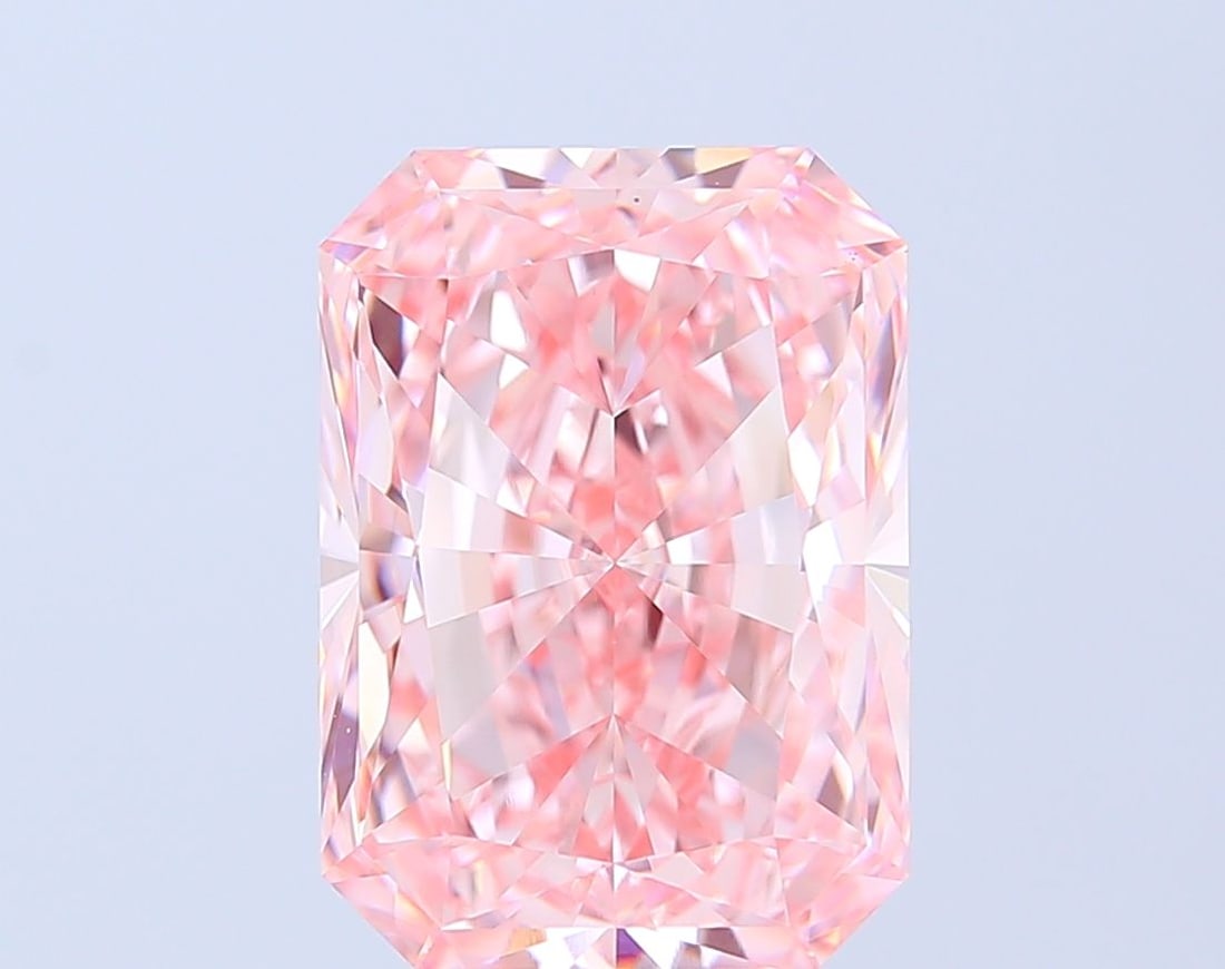 Loose Diamond - RADIANT 7.1ct Fancy Vivid Pink VS1: Loose Diamond - RADIANT 7.1ct Fancy Vivid Pink VS1 Source: This is a real non-mined Diamond that has been grown in a lab Shape: RADIANT Carats: 7.1 Color: Fancy Vivid Pink Certification: IGI Video:
