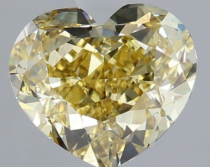 Loose Diamond - HEART 2.57ct Fancy Intense Yellow VS2: Loose Diamond - HEART 2.57ct Fancy Intense Yellow VS2 Source: This is a real non-mined Diamond that has been grown in a lab Shape: HEART Carats: 2.57 Color: Fancy Intense Yellow Certification: IGI Vid