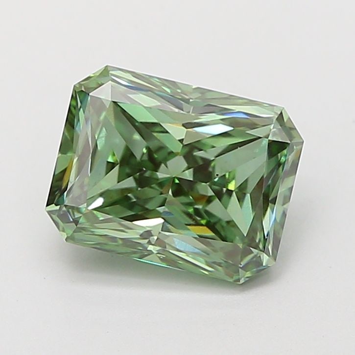 Loose Diamond - RADIANT 1.81ct Fancy Vivid Green VS1: Loose Diamond - RADIANT 1.81ct Fancy Vivid Green VS1 Source: This is a real non-mined Diamond that has been grown in a lab Shape: RADIANT Carats: 1.81 Color: Fancy Vivid Green Certification: IGI Video