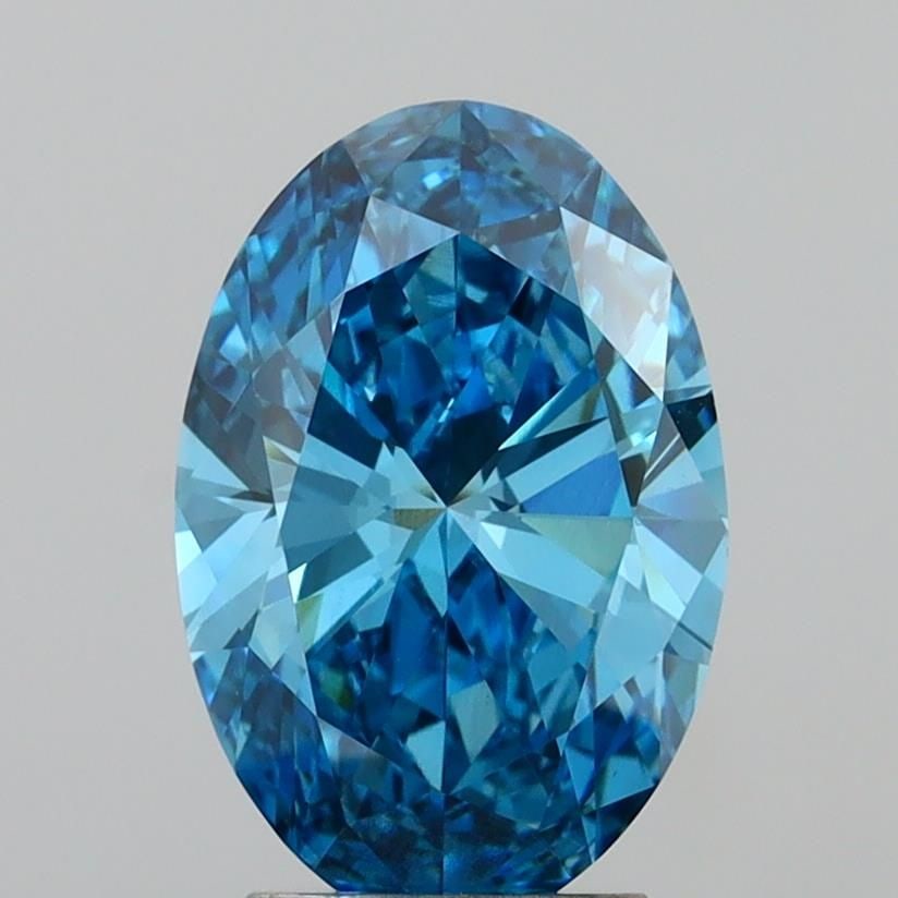 Loose Diamond - OVAL 3.07ct Fancy Vivid Blue VVS2: Loose Diamond - OVAL 3.07ct Fancy Vivid Blue VVS2 Source: This is a real non-mined Diamond that has been grown in a lab Shape: OVAL Carats: 3.07 Color: Fancy Vivid Blue Certification: IGI Video: