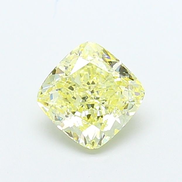 Loose Diamond - CUSHION MODIFIED 1.22ct Fancy Light Yellow VS2: Loose Diamond - CUSHION MODIFIED 1.22ct Fancy Light Yellow VS2 Source: This is a real non-mined Diamond that has been grown in a lab Shape: CUSHION MODIFIED Carats: 1.22 Color: Fancy Light Yellow Cert