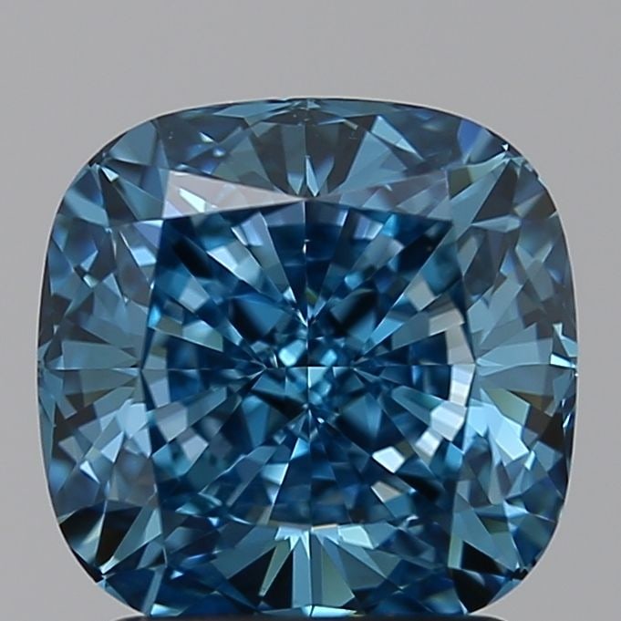 Loose Diamond - CUSHION BRILLIANT 2.09ct Blue VVS2: Loose Diamond - CUSHION BRILLIANT 2.09ct Blue VVS2 Source: This is a real non-mined Diamond that has been grown in a lab Shape: CUSHION BRILLIANT Carats: 2.09 Color: Blue Certification: NONE Video: