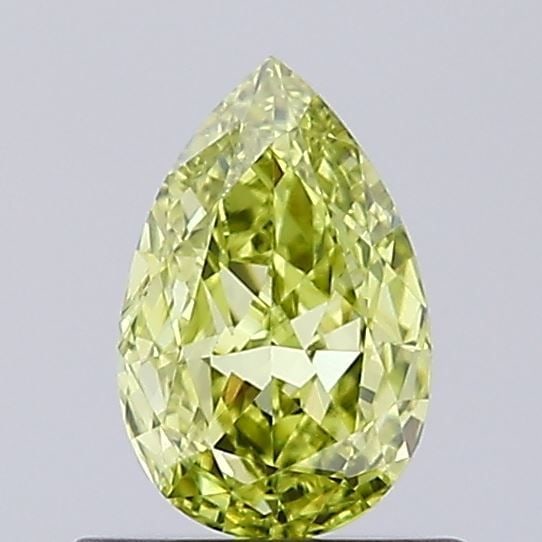 Loose Diamond - PEAR 0.59ct Fancy Intense Greenish Yellow VVS2: Loose Diamond - PEAR 0.59ct Fancy Intense Greenish Yellow VVS2 Source: This is a real non-mined Diamond that has been grown in a lab Shape: PEAR Carats: 0.59 Color: Fancy Intense Greenish Yellow Certi
