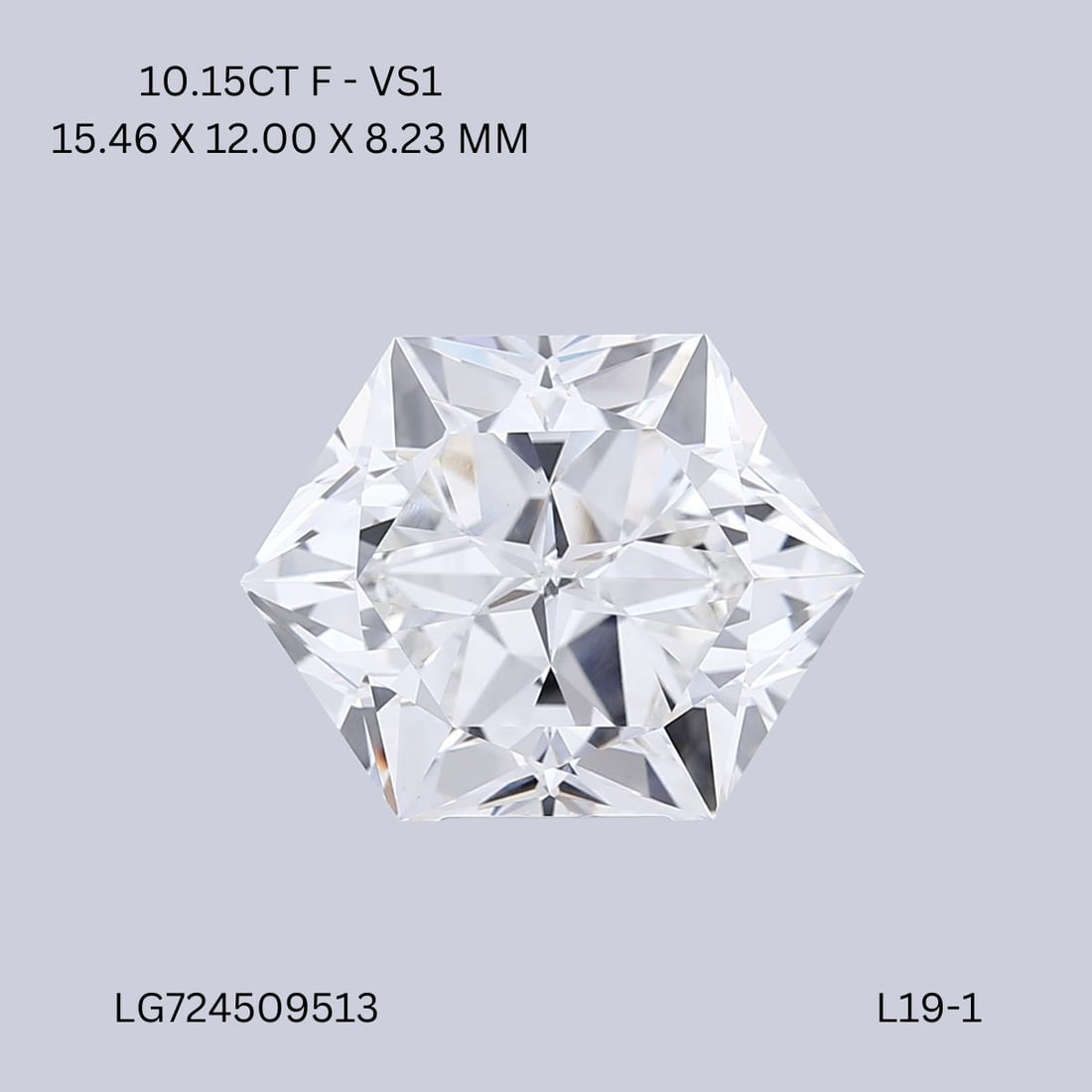 Loose Diamond - HEXAGONAL 10.15ct F VS1 (1 of 1)