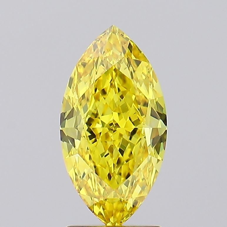 Loose Diamond - MARQUISE 2.45ct Fancy Vivid Yellow VS1: Loose Diamond - MARQUISE 2.45ct Fancy Vivid Yellow VS1 Source: This is a real non-mined Diamond that has been grown in a lab Shape: MARQUISE Carats: 2.45 Color: Fancy Vivid Yellow Certification: IGI V
