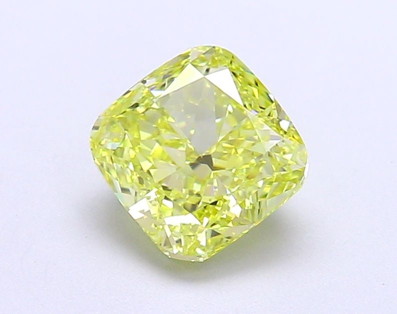 Loose Diamond - CUSHION BRILLIANT 1.68ct Fancy Vivid Yellow VVS2: Loose Diamond - CUSHION BRILLIANT 1.68ct Fancy Vivid Yellow VVS2 Source: This is a real non-mined Diamond that has been grown in a lab Shape: CUSHION BRILLIANT Carats: 1.68 Color: Fancy Vivid Yellow C