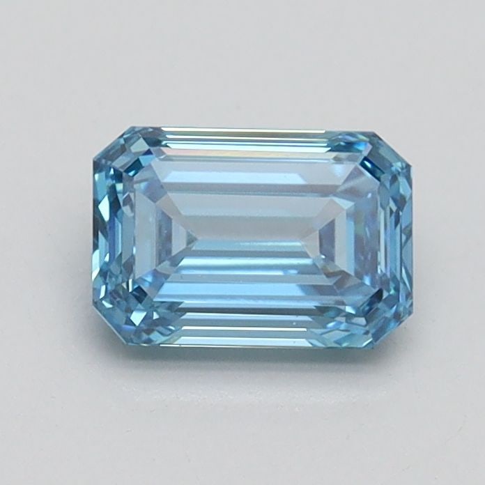 Loose Diamond - EMERALD 0.72ct Fancy Vivid Blue VS1: Loose Diamond - EMERALD 0.72ct Fancy Vivid Blue VS1 Source: This is a real non-mined Diamond that has been grown in a lab Shape: EMERALD Carats: 0.72 Color: Fancy Vivid Blue Certification: IGI Video:
