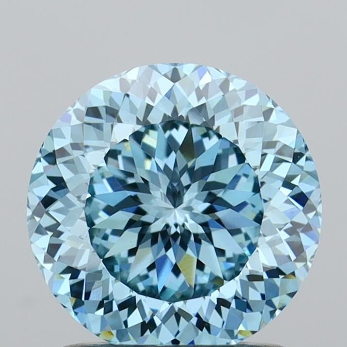 Loose Diamond - ROUND 1.41ct Fancy Intense Blue VVS2: Loose Diamond - ROUND 1.41ct Fancy Intense Blue VVS2 Source: This is a real non-mined Diamond that has been grown in a lab Shape: ROUND Carats: 1.41 Color: Fancy Intense Blue Certification: IGI Video: