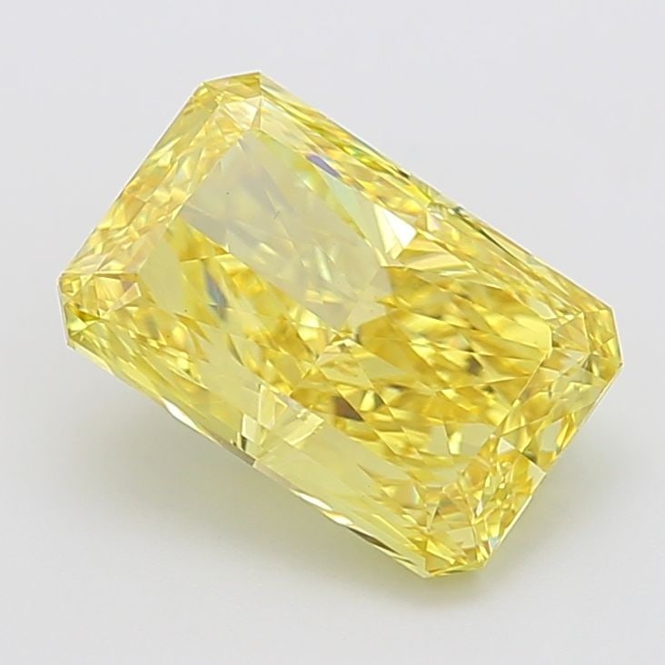 Loose Diamond - RADIANT 5.21ct Fancy Vivid Yellow VS1: Loose Diamond - RADIANT 5.21ct Fancy Vivid Yellow VS1 Source: This is a real non-mined Diamond that has been grown in a lab Shape: RADIANT Carats: 5.21 Color: Fancy Vivid Yellow Certification: IGI Vid