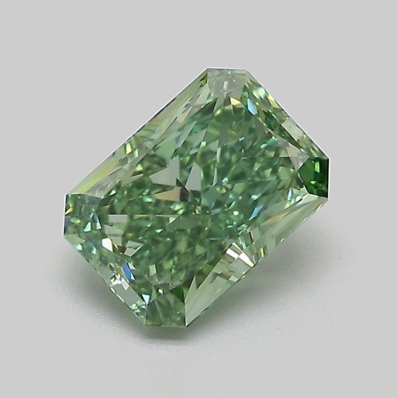 Loose Diamond - RADIANT 1.83ct Fancy Vivid Green VS1: Loose Diamond - RADIANT 1.83ct Fancy Vivid Green VS1 Source: This is a real non-mined Diamond that has been grown in a lab Shape: RADIANT Carats: 1.83 Color: Fancy Vivid Green Certification: IGI Video