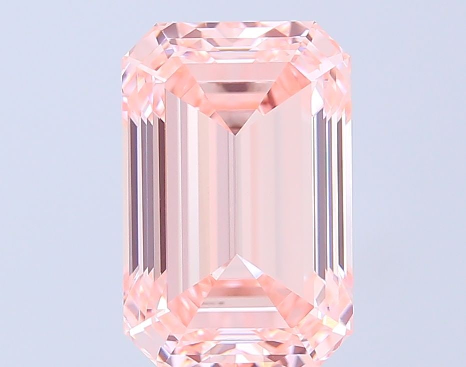Loose Diamond - EMERALD 6.01ct Fancy Intense Pink VVS2: Loose Diamond - EMERALD 6.01ct Fancy Intense Pink VVS2 Source: This is a real non-mined Diamond that has been grown in a lab Shape: EMERALD Carats: 6.01 Color: Fancy Intense Pink Certification: IGI Vi