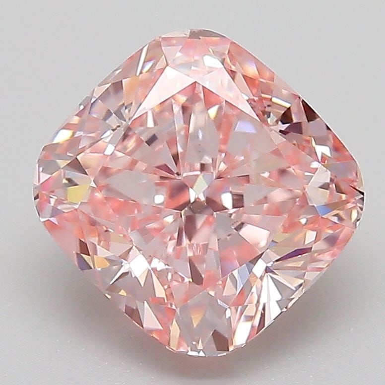 Loose Diamond - CUSHION MODIFIED 2.75ct Fancy Vivid Pink VS1: Loose Diamond - CUSHION MODIFIED 2.75ct Fancy Vivid Pink VS1 Source: This is a real non-mined Diamond that has been grown in a lab Shape: CUSHION MODIFIED Carats: 2.75 Color: Fancy Vivid Pink Certific