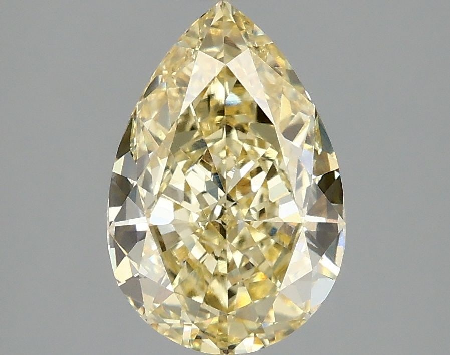 Loose Diamond - PEAR 2.1ct Fancy Intense Yellow VS1: Loose Diamond - PEAR 2.1ct Fancy Intense Yellow VS1 Source: This is a real non-mined Diamond that has been grown in a lab Shape: PEAR Carats: 2.1 Color: Fancy Intense Yellow Certification: IGI Video: