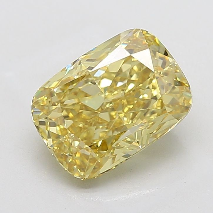 Loose Diamond - CUSHION MODIFIED 5.02ct Fancy Intense Yellow VVS2: Loose Diamond - CUSHION MODIFIED 5.02ct Fancy Intense Yellow VVS2 Source: This is a real non-mined Diamond that has been grown in a lab Shape: CUSHION MODIFIED Carats: 5.02 Color: Fancy Intense Yellow