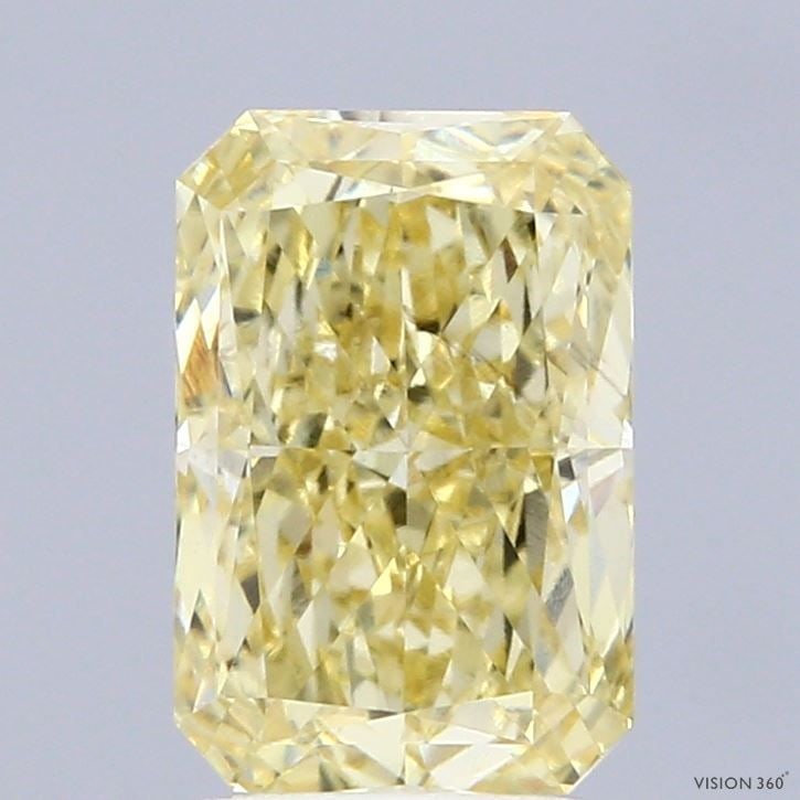 Loose Diamond - RADIANT 2.59ct Fancy Intense Yellow VS2: Loose Diamond - RADIANT 2.59ct Fancy Intense Yellow VS2 Source: This is a real non-mined Diamond that has been grown in a lab Shape: RADIANT Carats: 2.59 Color: Fancy Intense Yellow Certification: IGI