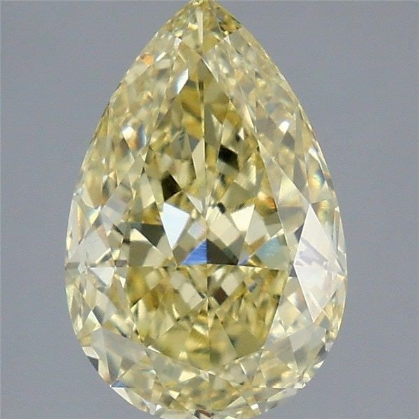 Loose Diamond - PEAR 3.08ct Fancy Intense Yellow VVS2: Loose Diamond - PEAR 3.08ct Fancy Intense Yellow VVS2 Source: This is a real non-mined Diamond that has been grown in a lab Shape: PEAR Carats: 3.08 Color: Fancy Intense Yellow Certification: IGI